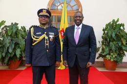 President William Ruto with Police IG Japhet Koome. Image Courtesy.